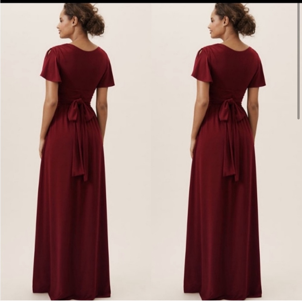 • BHLDN • Mendoza Maxi Dress Gown Burgundy Red 6 Women’s - Picture 2 of 6